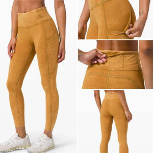 lululemon athletica Mustard Yellow High-Rise Leggings